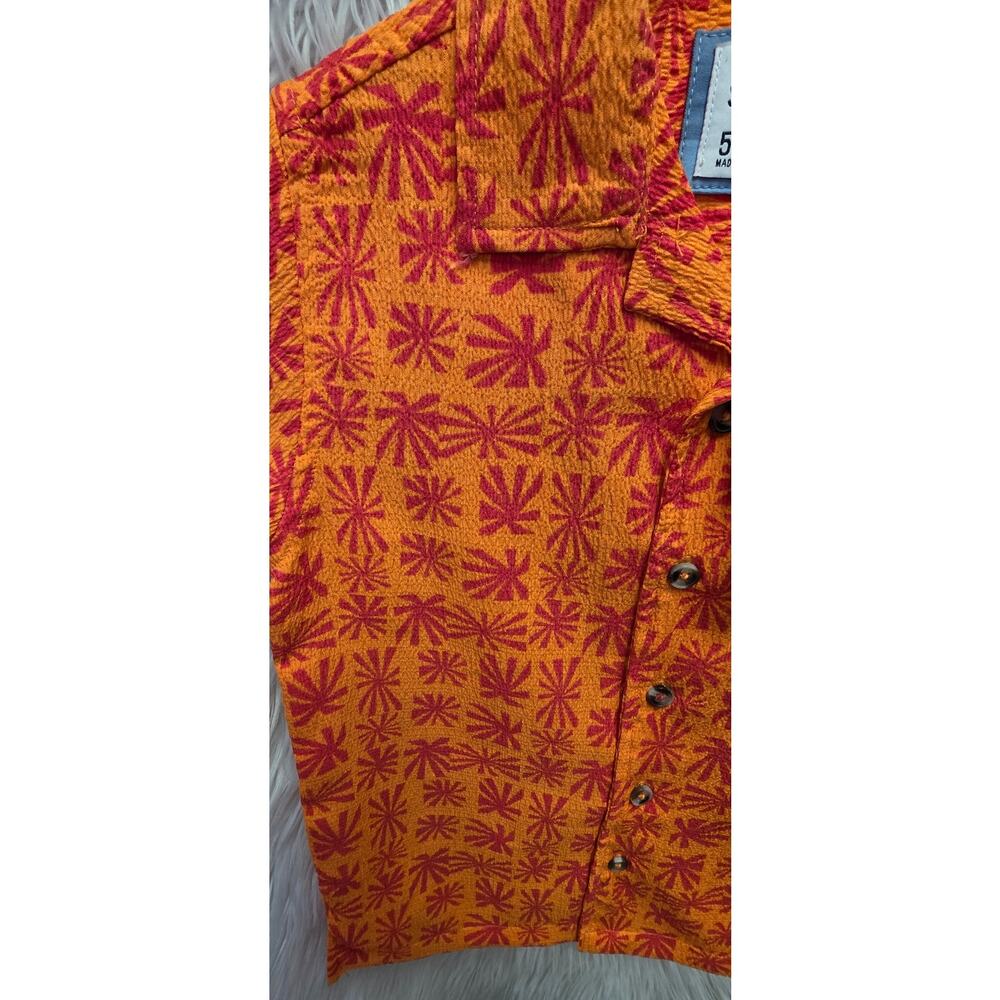 Sovereign Code Big Boys Printed Seersucker Short-Sleeve Button-Down Shirt Size 5 - Picture 6 of 9